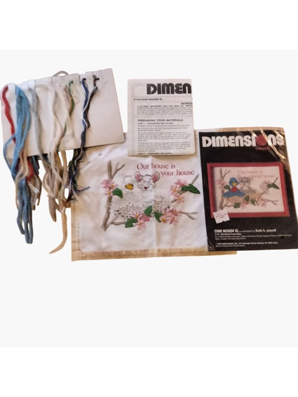 Our House Is Your Embroidery Kit Dimensions 7x5 Mouse Bird Nest 6143